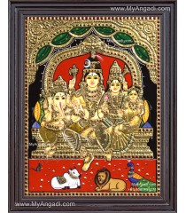 Shiva Family Tanjore Paintings