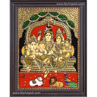 Shiva Family Tanjore Paintings