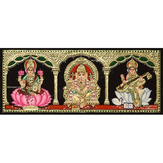 3 Panel Tanjore Painting