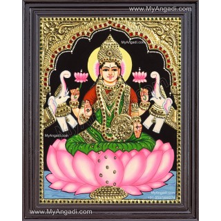 Gajalakshmi  Tanjore Painting