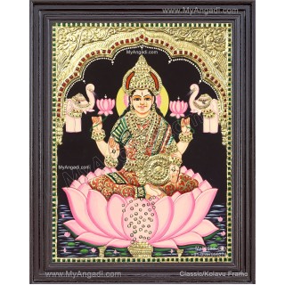 Gajalakshmi  Tanjore Painting