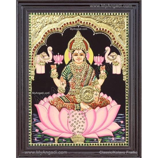 Gajalakshmi  Tanjore Painting