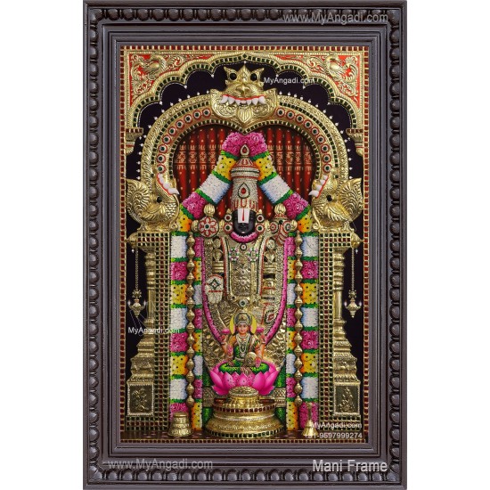 3D Balaji Lakshmi Tanjore Painting