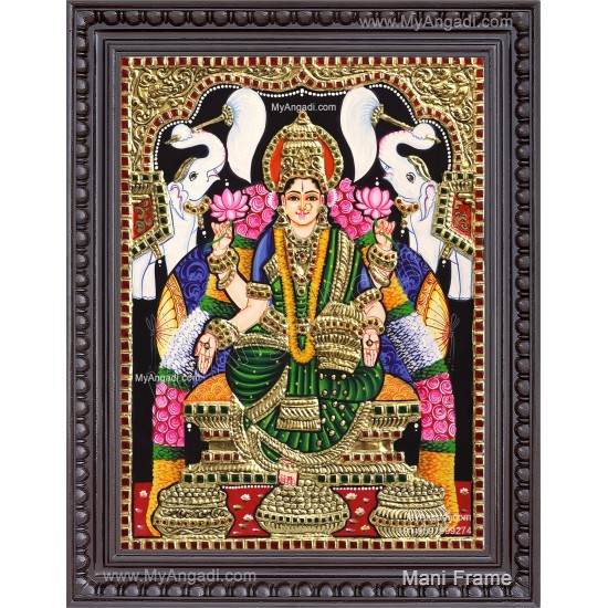 Gajalakshmi  Tanjore Painting