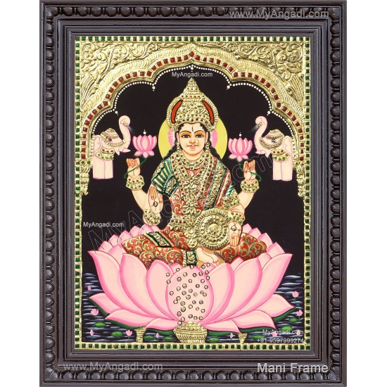 Gajalakshmi  Tanjore Painting
