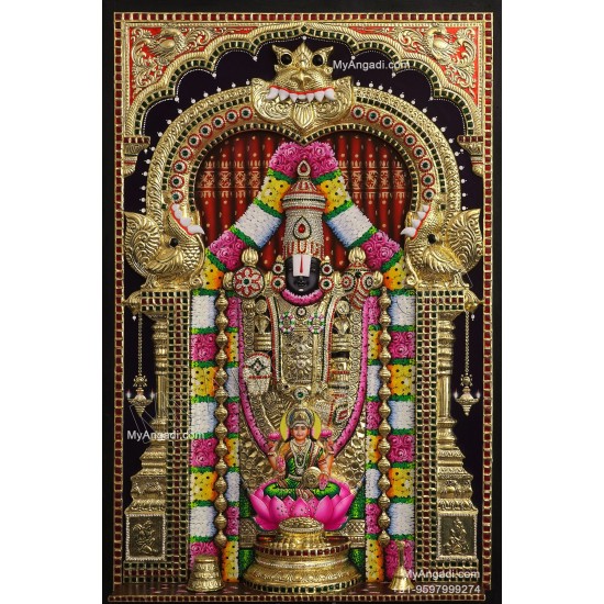 3D Balaji Lakshmi Tanjore Painting