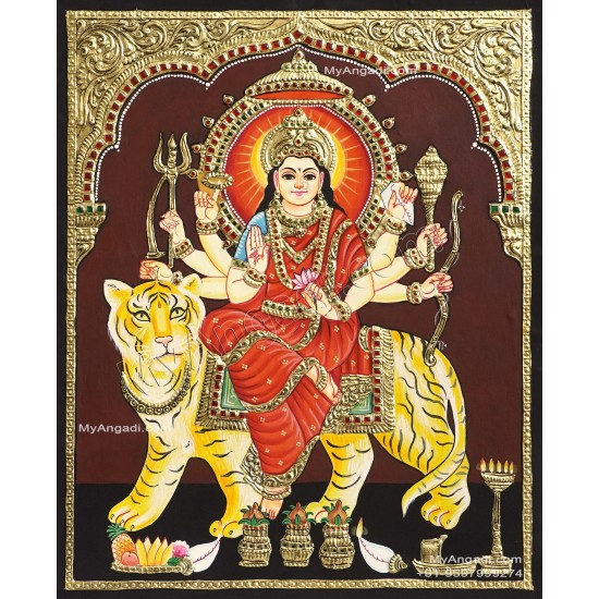 Durga Devi Tanjore Painting