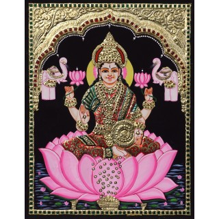 Gajalakshmi  Tanjore Painting
