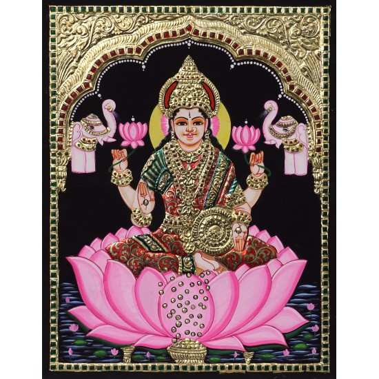 Gajalakshmi  Tanjore Painting