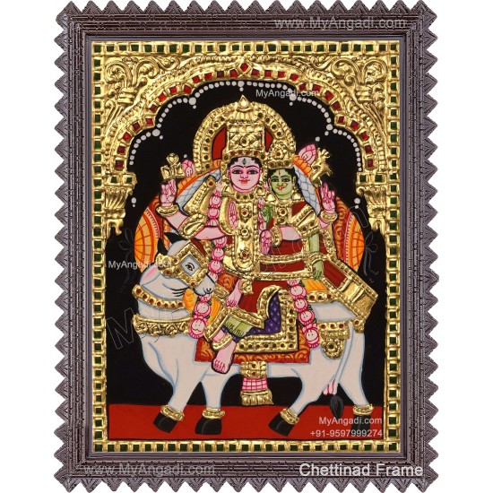Pradhosam Sivan Parvathi Tanjore Painting