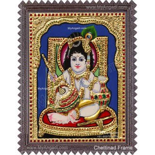 Butter Krishna Tanjore Painting
