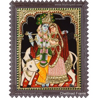 Radha Krishna Tanjore Painting