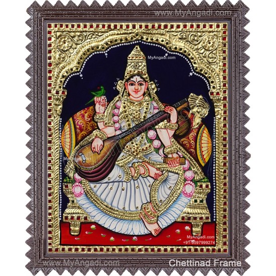 Saraswathi Tanjore Painting