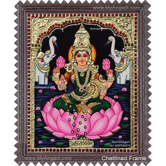 Gaja Lakshmi Tanjore Painting