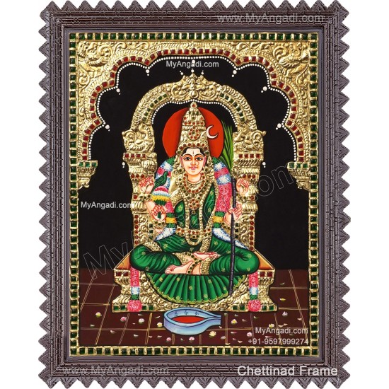 Kamatchi Amman Tanjore Painting