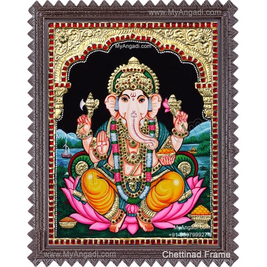 Vigneshwara Swamy Tanjore Painting