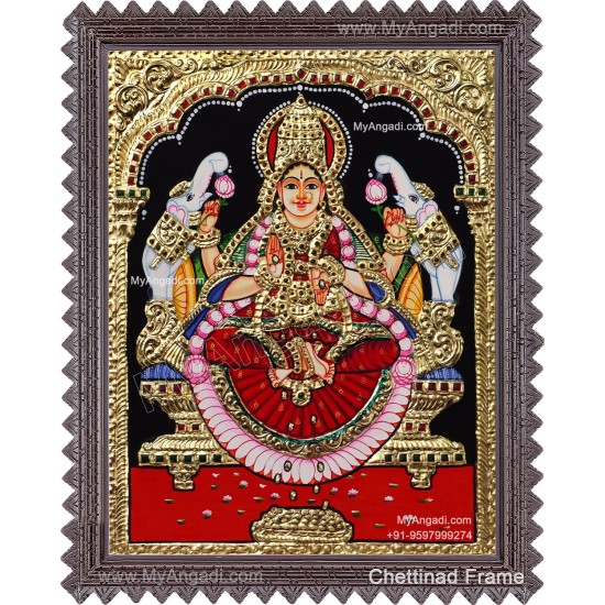 Gaja Lakshmi Tanjore Painting