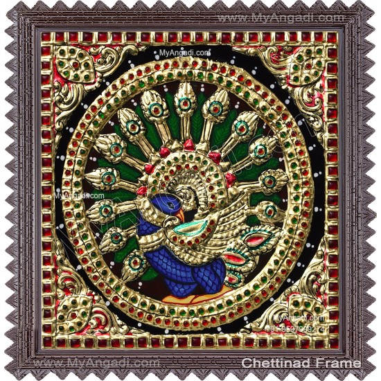 Peacock Tanjore Painting Peacock Tanjore Painting