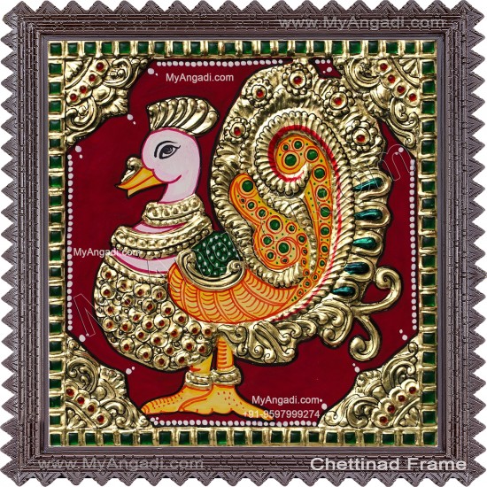 Swan Tanjore Painting Swan Tanjore Painting