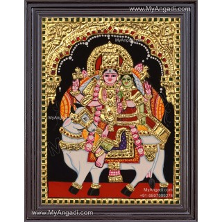 Pradhosam Sivan Parvathi Tanjore Painting