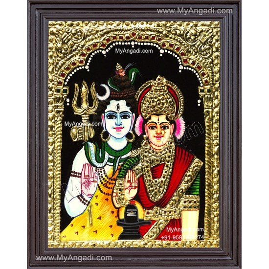 Sivan Parvathi Tanjore Painting Sivan Parvathi Tanjore Painting