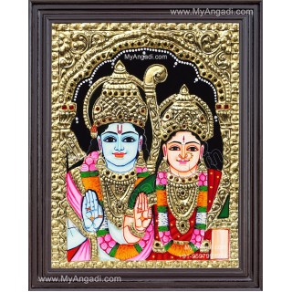 Ram Sita Tanjore Painting