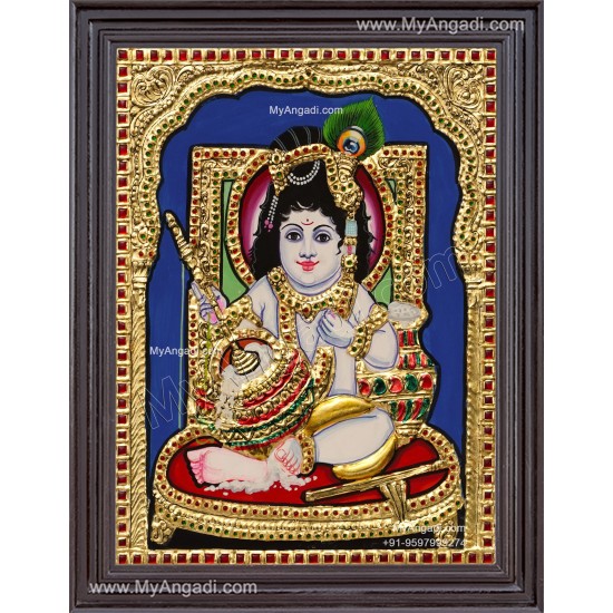 Butter Krishna Tanjore Painting
