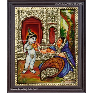 Yasodha Krishna Tanjore Painting