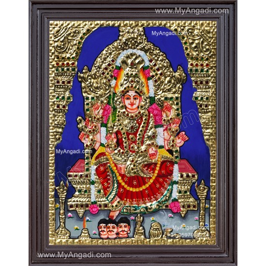 Samayapura amman Tanjore Painting Samayapura amman Tanjore Painting