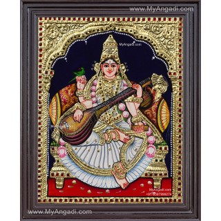 Saraswathi Tanjore Painting