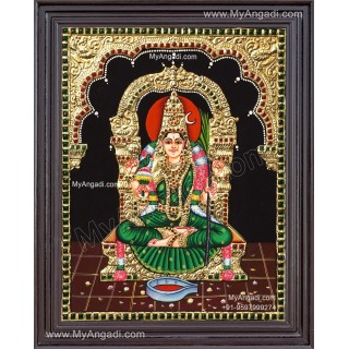 Kamatchi Amman Tanjore Painting