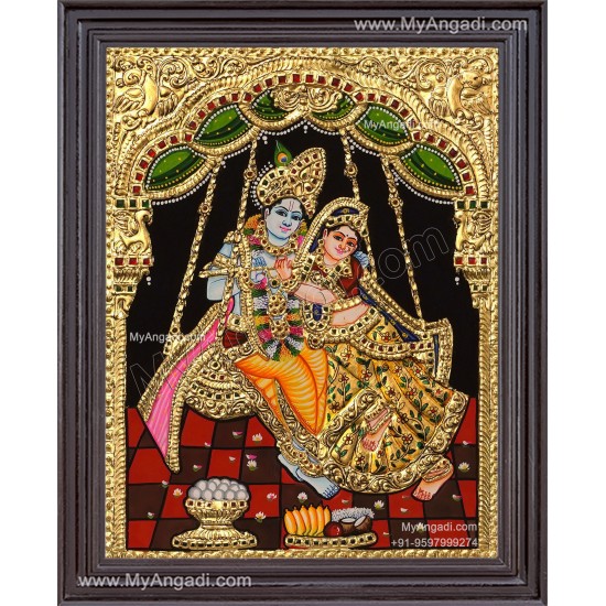 Radha Krishna Tanjore Painting