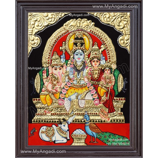 Shiva Kudumbam Tanjore Painting Shiva Kudumbam Tanjore Painting