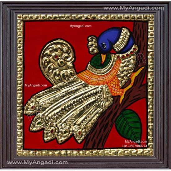 Peacock Tanjore Painting Peacock Tanjore Painting