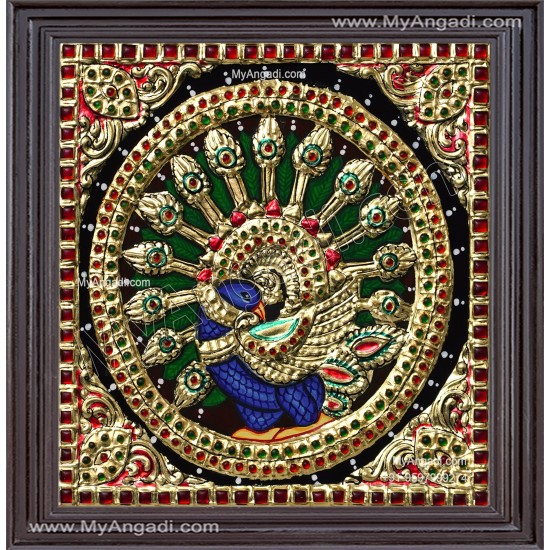 Peacock Tanjore Painting Peacock Tanjore Painting
