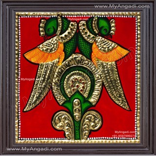 Parrot Tanjore Painting