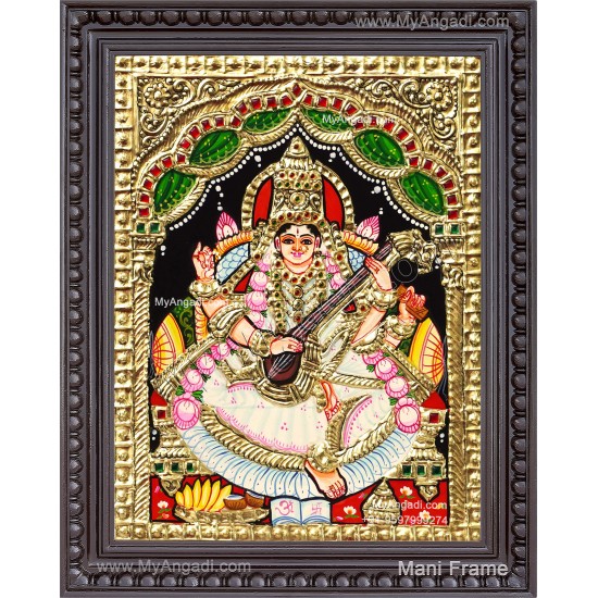 Saraswathi Tanjore Painting Saraswathi Tanjore Painting