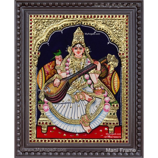 Saraswathi Tanjore Painting