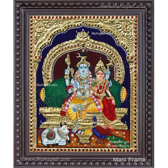 Shiva Paarvathi Tanjore Painting