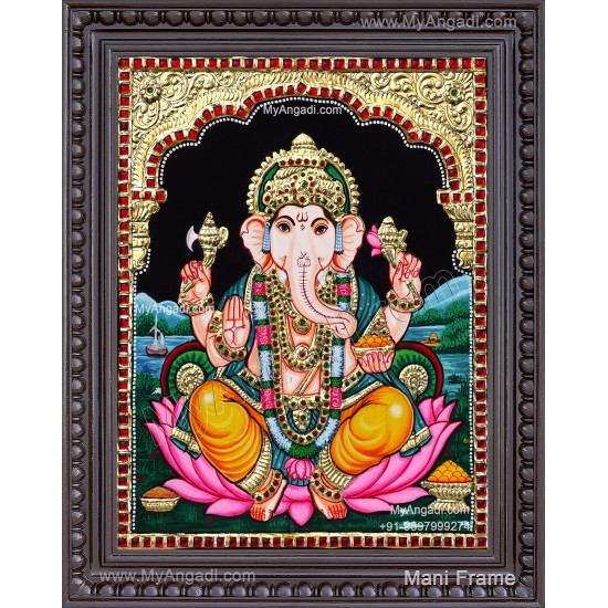 Vigneshwara Swamy Tanjore Painting