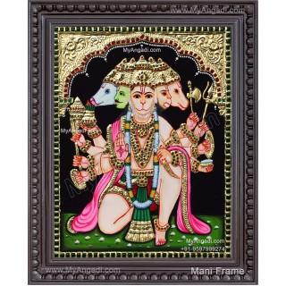 Panchamuga Hanuman Tanjore Painting