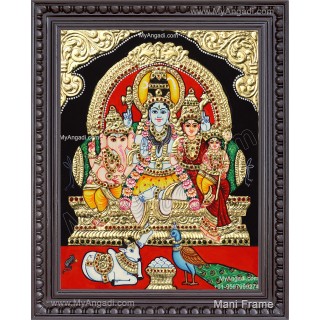 Shiva Kudumbam Tanjore Painting