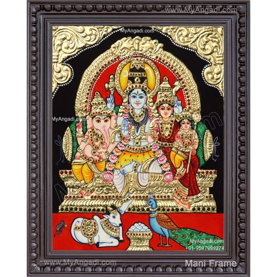 Shiva Kudumbam Tanjore Painting