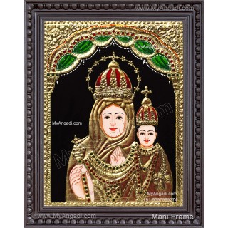 Mary with Jesus Christ Tanjore Painting