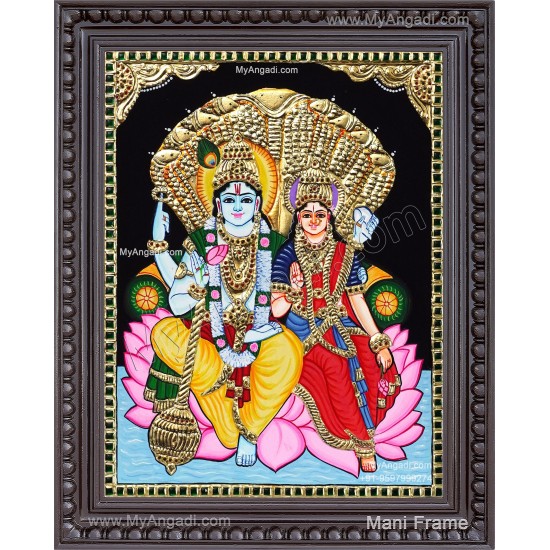 Vishnu Lakshmi Tanjore Painting