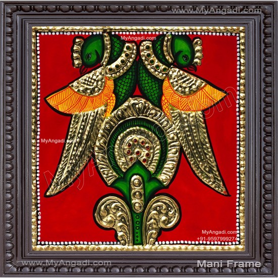 Parrot Tanjore Painting Parrot Tanjore Painting
