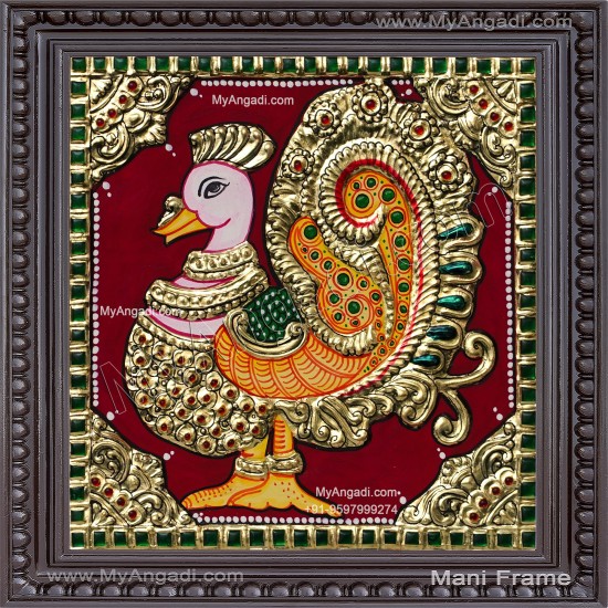 Swan Tanjore Painting Swan Tanjore Painting
