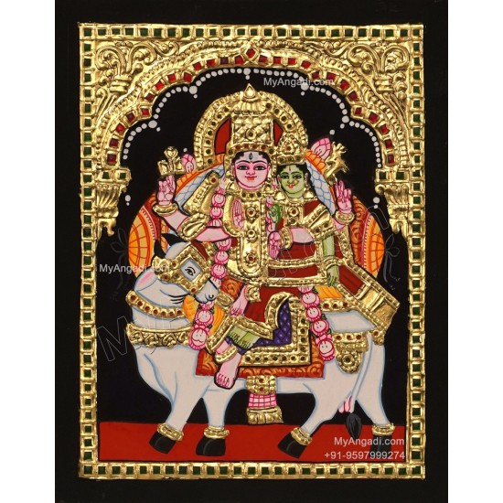 Pradhosam Sivan Parvathi Tanjore Painting