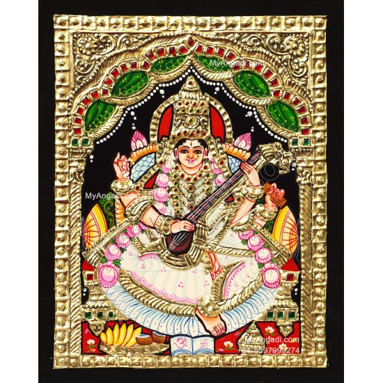 Saraswathi Tanjore Painting