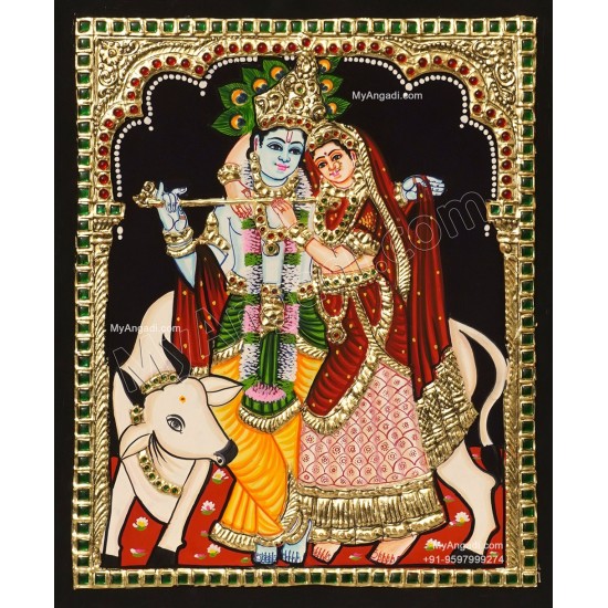 Radha Krishna Tanjore Painting